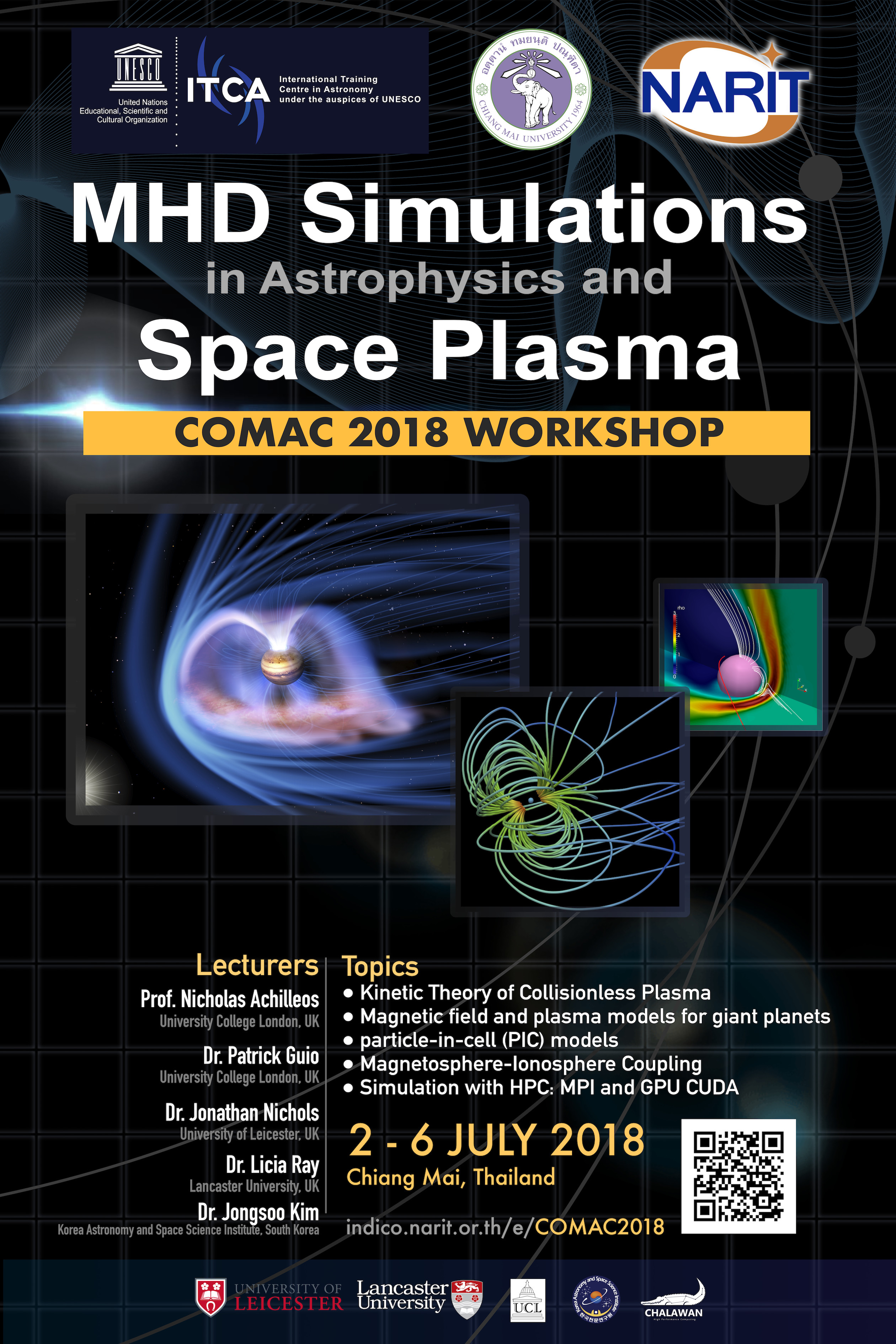 COMAC 2018: MHD Simulations in Astrophysics and Space Plasma